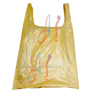 Yellow Nylon Grocery Tote Bag with Customizable Printing 