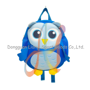 Factory-Direct Custom Cartoon Kids' Neoprene Backpacks : Durable, Vibrant, Owls Design