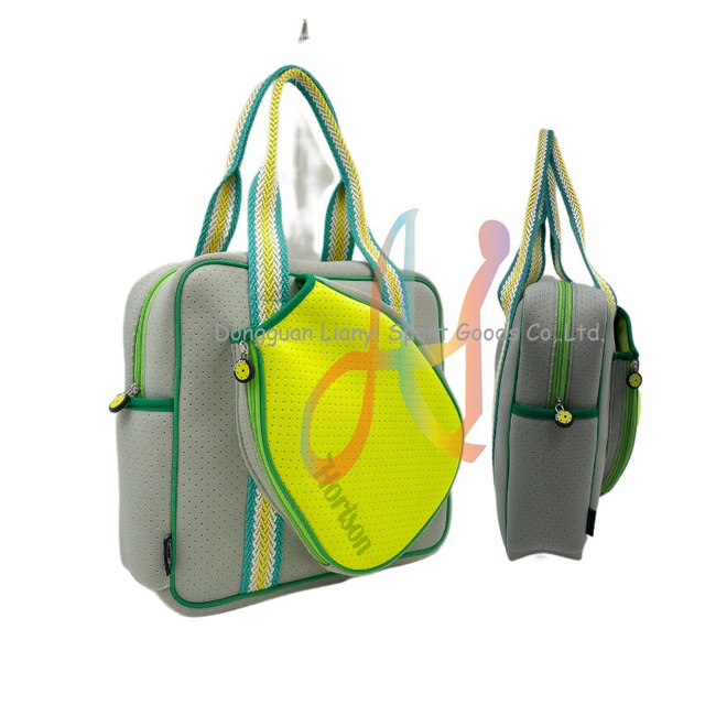 17 Years Factory Customized Neoprene Lightweight Sports Tote Bag with Stylish Racket Case for Carrying Tennis Rackets Pickleball