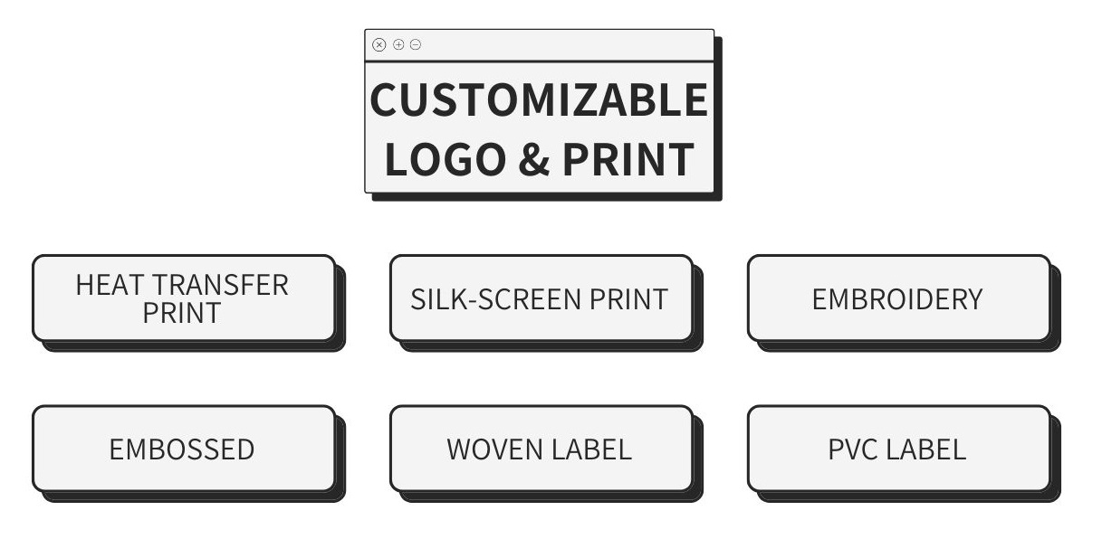 CUSTOMIZABLE LOGO & PRINT.