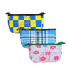 Classic Neoprene Toiletry Storage Bag (Blue and White Plaid)