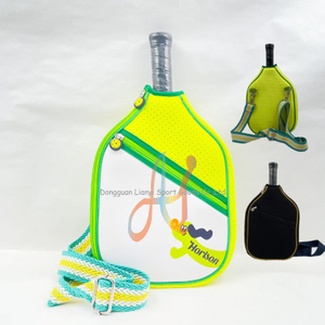 Factory Customized Logo Water-Resistant Neoprene Tennis Racket Sleeve with Shoulder Strap