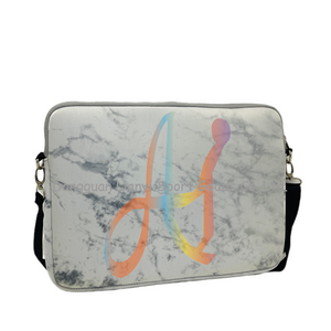 Neoprene Marble Laptop Bag with Shoulder