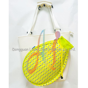 Tennis Tote Bag with Racquet Holder and Adjustable Shoulder Straps