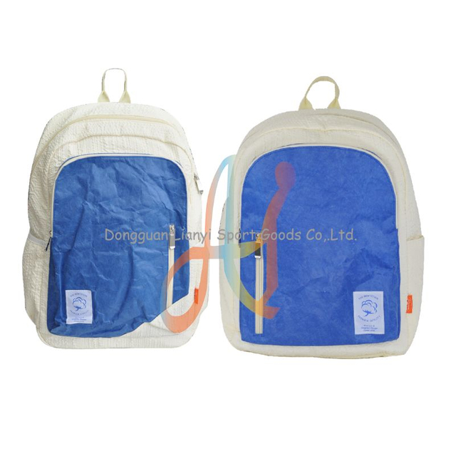 Custom Luxury Tyvek Paper Casual Vintage Backpack Design for College Work,Anti-Theft Travel Day Pack with Zipper Back Pocket