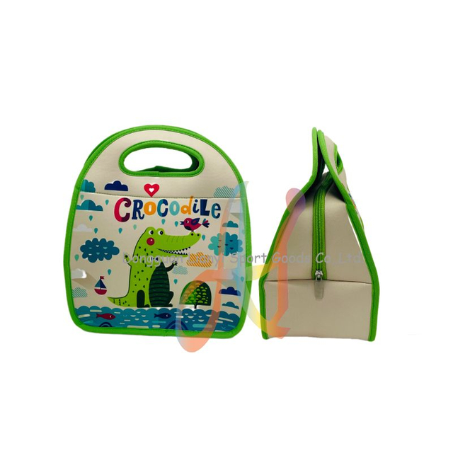 Manufacturer Directly Supplier Cute Cartoon Kids′ Lunch Bag with Dinosaurs Printing Fully Customizable Bento Bag