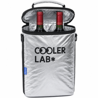 Silver Wine Cooler Bag for 2 bottles 