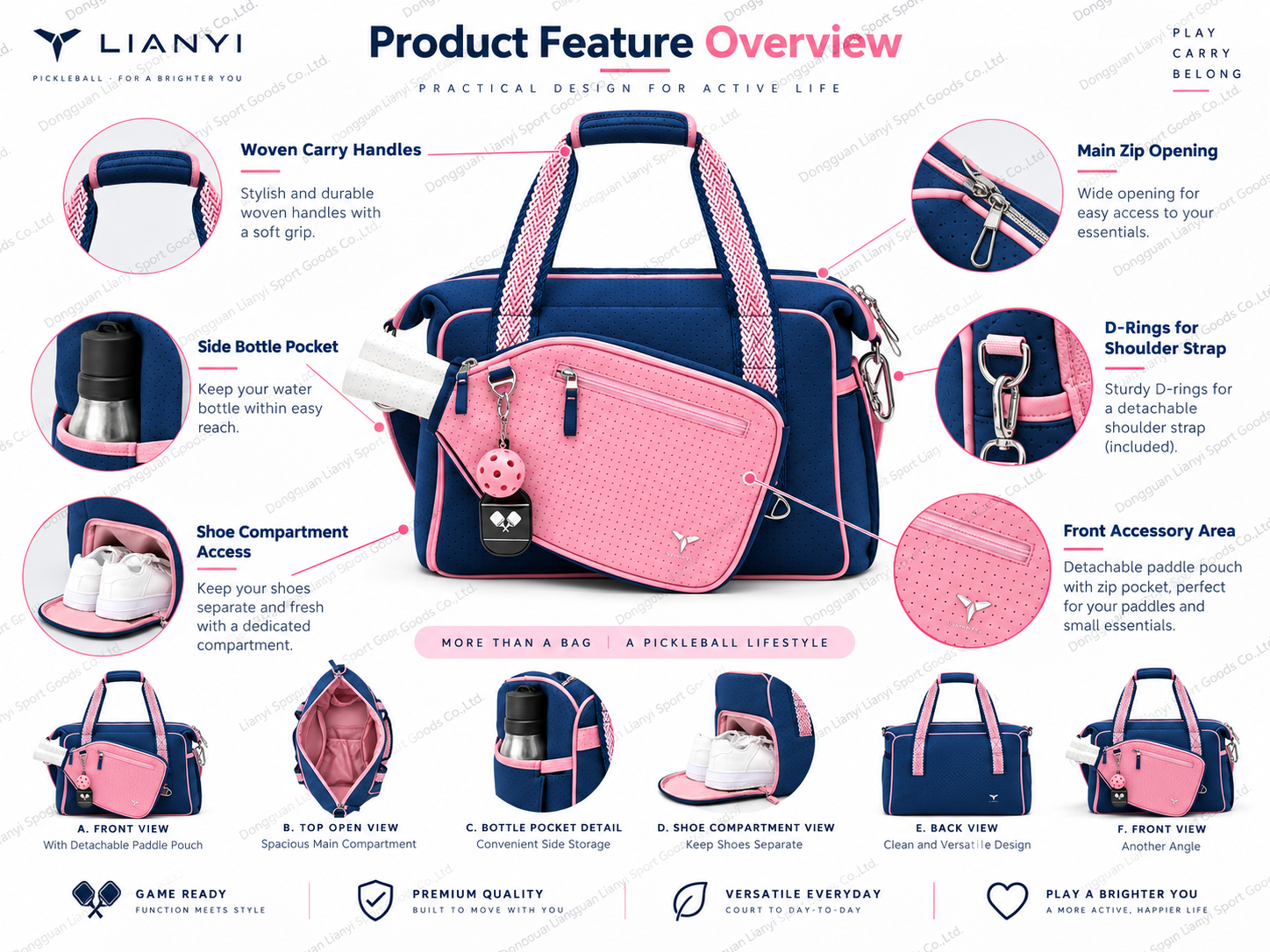 Pickleball Tote Carry Structure Overview