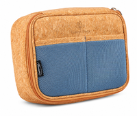 Cork & Mesh Cosmetic Organizer Bag