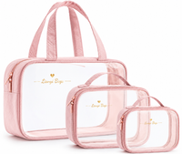Clear PVC Cosmetic Pouch Set